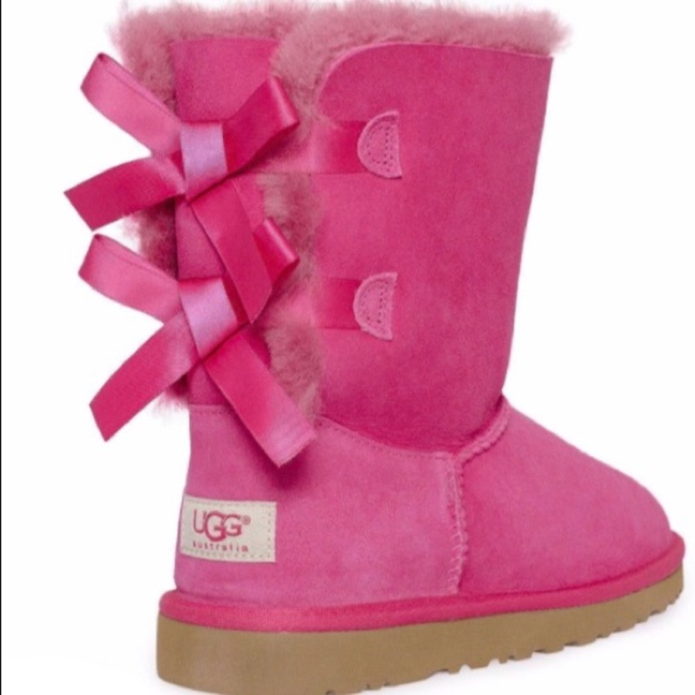 Pink Bailey Bow Ugg Boots